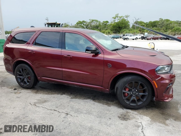 2023 Dodge Durango SRT Hellcat Premium with VIN 1C4SDJH93PC576695, listed as a Copart auction lot 71703694 with 7,249 mi miles and Salvage Title. Bid and sale history available at DreamBid. Image 7.