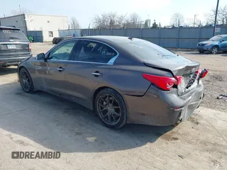2014 Infiniti Q50 Hybrid Sport with VIN JN1AV7AR7EM703030, listed as a IAAI auction lot 41661844 with 128,202 mi miles. Bid and sale history available at carsss.com. Image 3.