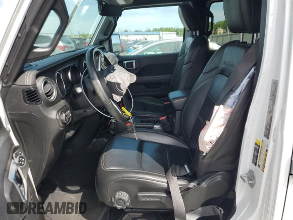 2021 Jeep Wrangler Unlimited Sahara with VIN 1C4HJXEG4MW550691, listed as a Copart auction lot 55654035 with Not provided miles and Salvage title. Bid and sale history available at DreamBid. Image 7.