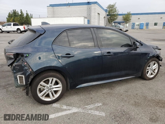 2019 Toyota Corolla Hatchback SE with VIN JTNK4RBE4K3064176, listed as a Copart auction lot 76322054 with 44,187 mi miles and Salvage Title. Bid and sale history available at carsss.com. Image 3.
