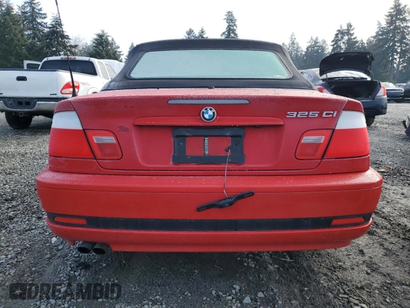 2006 BMW 3 Series 325Ci with VIN WBABW33416PX85410, listed as a Copart auction lot 44622005 with 188,716 mi miles and Salvage Title. Bid and sale history available at carsss.com. Image 6.