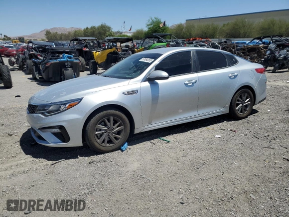 2020 Kia Optima LX with VIN 5XXGT4L38LG447102, listed as a Copart auction lot 57464255 with 43,988 mi miles and Salvage title. Bid and sale history available at DreamBid. Image 1.