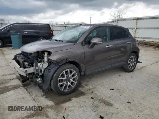 2016 FIAT 500X Trekking Plus with VIN ZFBCFYET5GP411766, listed as a Copart auction lot 53483765 with 128,867 mi miles and Salvage title. Bid and sale history available at DreamBid. Image 1.