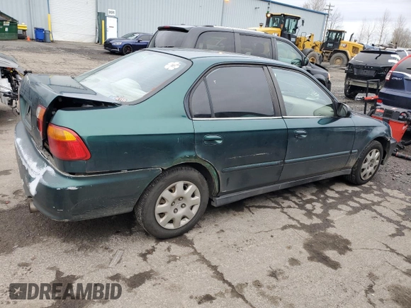 1999 Honda Civic VP z VIN 2HGEJ6612XH519340, wystawiony jako Copart lot #45510895 z przebiegiem 192 955 mil mil oraz Szkoda całkowita • Salvage title. Historia ofert i sprzedaży dostępna na DreamBid. Obrazek 3.