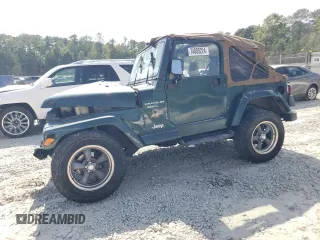 2001 Jeep Wrangler Sahara with VIN 1J4FA59S71P339334, listed as a Copart auction lot 74805224 with 265,778 mi miles and Salvage Title. Bid and sale history available at carsss.com. Image 1.
