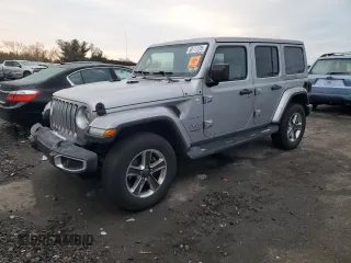 2018 Jeep Wrangler Unlimited Sahara with VIN 1C4HJXEG9JW118965, listed as a Copart auction lot 88117235 with 95,840 mi miles and Salvage title. Bid and sale history available at DreamBid. Image 1.