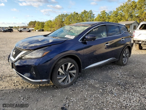 2024 Nissan Murano SL with VIN 5N1AZ2CJ3RC104306, listed as a Copart auction lot 42418024 with 152 mi miles and Salvage Title. Bid and sale history available at carsss.com. Image 1.
