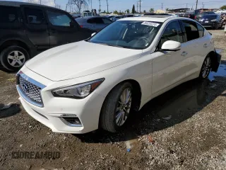 2023 Infiniti Q50 Luxe with VIN JN1EV7BP6PM511826, listed as a Copart auction lot 86655224 with 23,681 mi miles and Salvage Title. Bid and sale history available at DreamBid. Image 1.