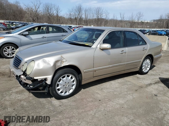 2001 Mercedes-Benz E-Class AWD with VIN WDBJF82JX1X044358, listed as a Copart auction lot 51280545 with 189,188 mi miles and Salvage Title. Bid and sale history available at carsss.com. Image 1.