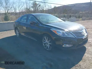 2013 Hyundai Azera with VIN KMHFH4JG1DA221396, listed as a IAAI auction lot 41822700 with 185,717 mi miles. Bid and sale history available at carsss.com. Image 1.
