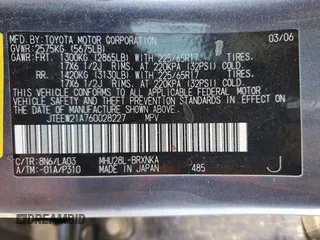 2006 Toyota Highlander Hybrid with VIN JTEEW21A760028227, listed as a Copart auction lot 86123314 with 169,619 mi miles and Salvage Title. Bid and sale history available at carsss.com. Image 13.