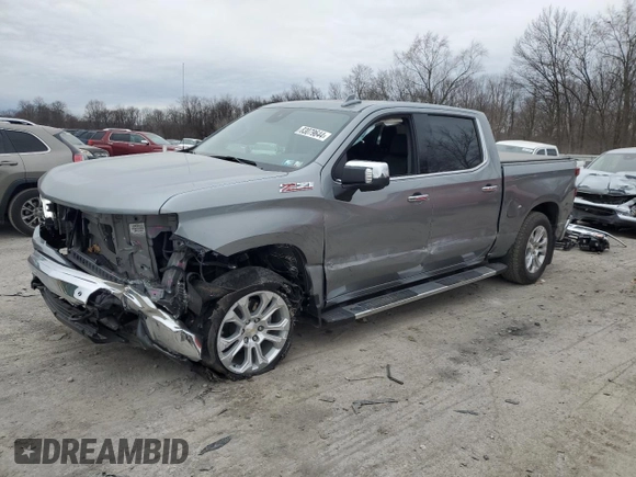 2023 Chevrolet Silverado 1500 LTZ with VIN 1GCUDGED0PZ245770, listed as a Copart auction lot 83079644 with 20,540 mi miles and Salvage Title. Bid and sale history available at carsss.com. Image 1.