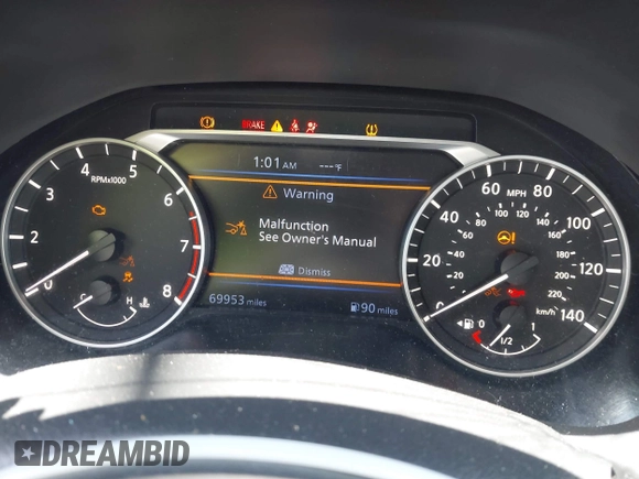 2020 Nissan Altima SV with VIN 1N4BL4DV6LC189839, listed as a IAAI auction lot 42617747 with 69,953 mi miles and . Bid and sale history available at DreamBid. Image 7.