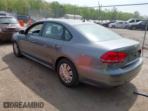 2014 Volkswagen Passat S with VIN 1VWAP7A30EC016476, listed as a IAAI auction lot 42066520 with 176,326 mi miles and . Bid and sale history available at DreamBid. Image 3.