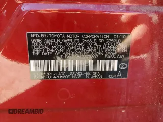 2010 Lexus ES 330 with VIN JTHBK1EG8A2373807, listed as a Copart auction lot 79673444 with 189,023 mi miles and Salvage Title. Bid and sale history available at DreamBid. Image 12.