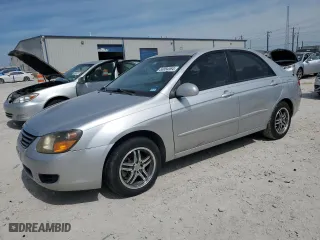 2009 Kia Spectra EX with VIN KNAFE221895621447, listed as a Copart auction lot 58084584 with 187,910 mi miles and Clean Title. Bid and sale history available at carsss.com. Image 1.
