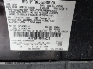 2015 Ford Taurus SEL z VIN 1FAHP2E81FG116032, wystawiony jako IAAI lot #42188269 z przebiegiem 178 774 mil mil oraz . Historia ofert i sprzedaży dostępna na DreamBid. Obrazek 9.