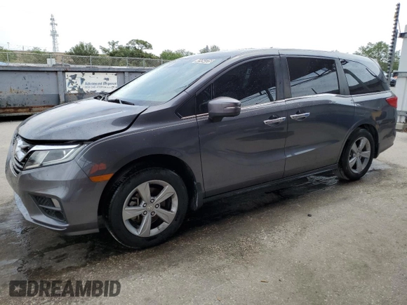 2019 Honda Odyssey EX-L with VIN 5FNRL6H75KB004911, listed as a Copart auction lot 48954335 with 74,720 mi miles and Clean Title. Bid and sale history available at carsss.com. Image 1.