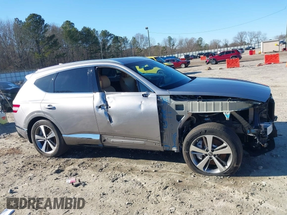 2023 Genesis GV80 with VIN KMUHCESC6PU128600, listed as a IAAI auction lot 41179553 with 33,225 mi miles and . Bid and sale history available at DreamBid. Image 14.