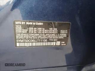 2020 BMW X3 M Competition with VIN 5YMTS0C06LLT11106, listed as a Copart auction lot 72803964 with 49,679 mi miles and Salvage Title. Bid and sale history available at carsss.com. Image 14.