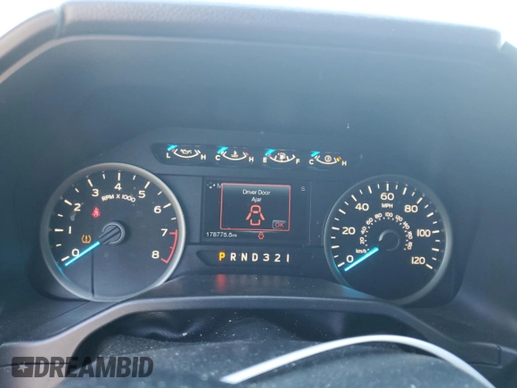 2015 Ford F-150 XLT with VIN 1FTEW1C81FFB01582, listed as a Copart auction lot 50217985 with 178,775 mi miles and Salvage Title. Bid and sale history available at carsss.com. Image 9.