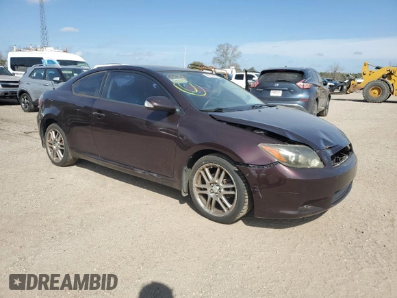 2010 Scion tC with VIN JTKDE3B75A0311156, listed as a Copart auction lot 46814055 with 104,623 mi miles and Salvage Title. Bid and sale history available at carsss.com. Image 4.