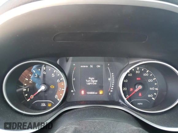2018 Jeep Compass Sport with VIN 3C4NJCABXJT105430, listed as a Copart auction lot 59237575 with 104,600 mi miles and Salvage title. Bid and sale history available at DreamBid. Image 9.