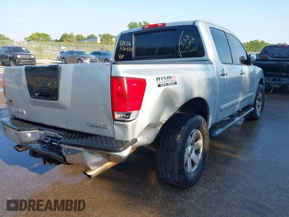 2005 Nissan Titan SE with VIN 1N6BA07B25N574216, listed as a IAAI auction lot 41896991 with Not Provided miles and . Bid and sale history available at DreamBid. Image 4.