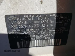 2017 Hyundai Azera Limited z VIN KMHFH4JG0HA581877, wystawiony jako Copart lot #81221514 z przebiegiem 166 057 mil mil oraz Szkoda całkowita • Salvage title. Historia ofert i sprzedaży dostępna na DreamBid. Obrazek 12.