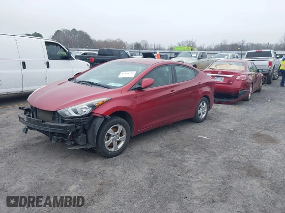 2015 Hyundai Elantra SE with VIN 5NPDH4AE4FH581879, listed as a IAAI auction lot 41468138 with 116,296 mi miles. Bid and sale history available at carsss.com. Image 2.