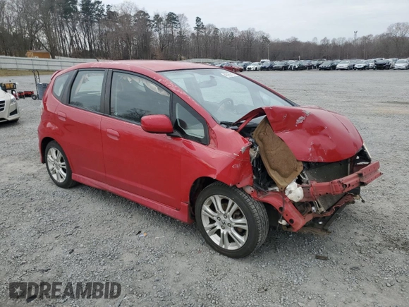 2009 Honda Fit Sport with VIN JHMGE88439S004369, listed as a Copart auction lot 48160115 with 190,132 mi miles and Salvage Title. Bid and sale history available at carsss.com. Image 4.