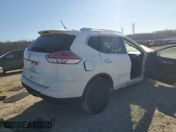 2016 Nissan Rogue SV with VIN KNMAT2MT1GP694405, listed as a Copart auction lot 45216675 with 0 mi miles and Salvage Title. Bid and sale history available at carsss.com. Image 3.