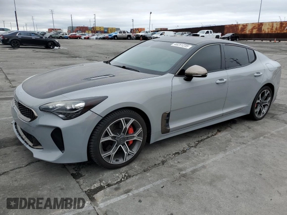 2018 Kia Stinger GT with VIN KNAE35LC4J6032204, listed as a Copart auction lot 48251235 with 58,687 mi miles and Salvage Title. Bid and sale history available at carsss.com. Image 1.