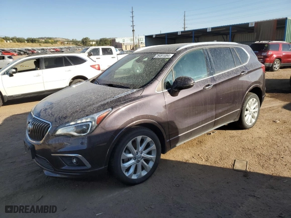 2017 Buick Envision Premium I with VIN LRBFXESX9HD102073, listed as a Copart auction lot 76491084 with 91,107 mi miles and Salvage Title. Bid and sale history available at carsss.com. Image 1.
