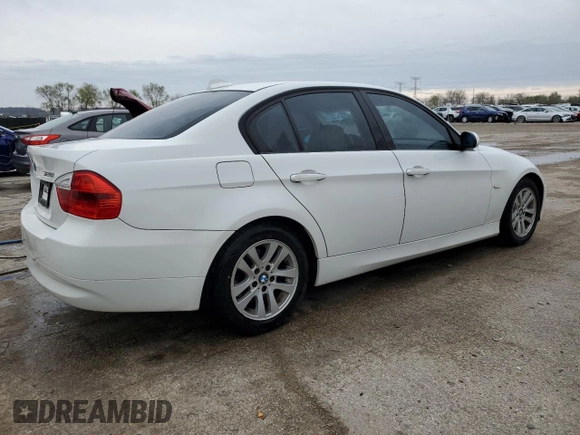2007 BMW 3 Series 328i with VIN WBAVA33597KX72990, listed as a Copart auction lot 51940535 with 128,208 mi miles and Salvage Title. Bid and sale history available at carsss.com. Image 3.
