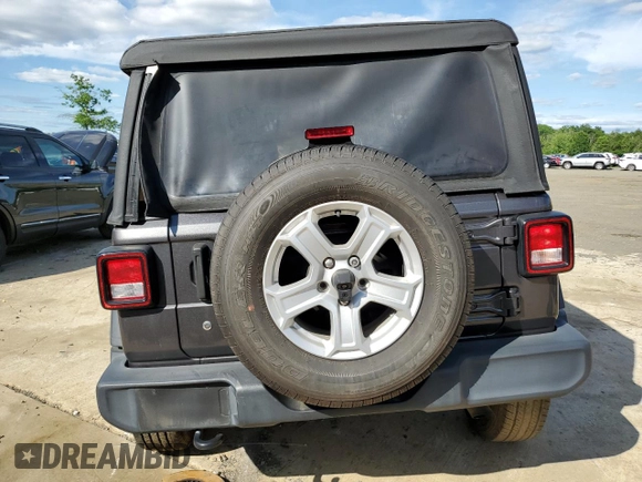2018 Jeep Wrangler Unlimited Sport S with VIN 1C4HJXDG9JW273212, listed as a Copart auction lot 57762035 with 79,678 mi miles and Salvage title. Bid and sale history available at DreamBid. Image 6.