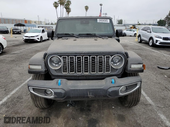 2024 Jeep Wrangler Sahara with VIN 1C4RJXP6XRW168603, listed as a Copart auction lot 59056565 with 5,625 mi miles and Non repairable. Bid and sale history available at DreamBid. Image 5.