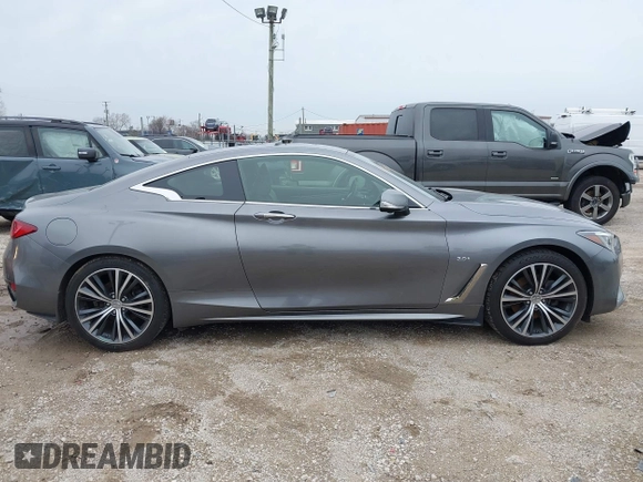 2017 Infiniti Q60 2.0t with VIN JN1CV7EL1HM321126, listed as a IAAI auction lot 41967092 with 72,158 mi miles and . Bid and sale history available at DreamBid. Image 16.