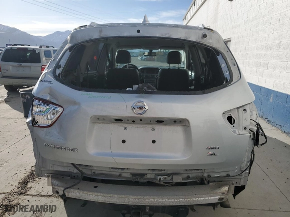 2019 Nissan Pathfinder S with VIN 5N1DR2MM7KC607106, listed as a Copart auction lot 48434115 with 91,604 mi miles and Salvage Title. Bid and sale history available at carsss.com. Image 6.