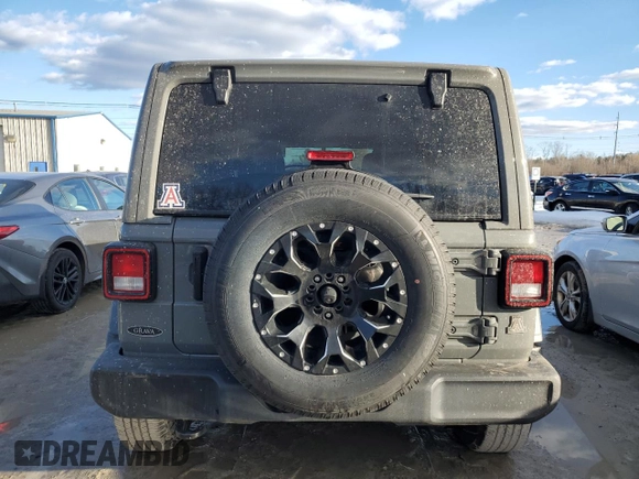 2021 Jeep Wrangler Unlimited Sport S with VIN 1C4HJXDN4MW847816, listed as a Copart auction lot 45693565 with 39,438 mi miles and Salvage Title. Bid and sale history available at carsss.com. Image 6.