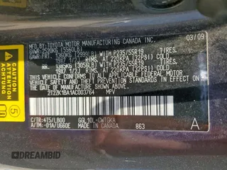 2010 Lexus RX 350 с VIN 2T2ZK1BA1AC003764, выставлен на аукционе Copart как лот 57813225 с пробегом 170 259 миль миль и Списание • Salvage title. История ставок и продаж доступна на DreamBid. Изображение 13.
