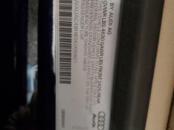 2005 Audi A4 1.8T with VIN WAUAC48H85K005601, listed as a Copart auction lot 53983975 with 114,432 mi miles and Clean Title. Bid and sale history available at carsss.com. Image 13.