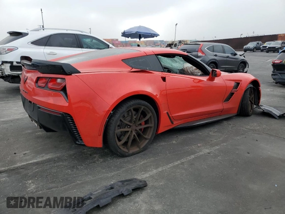 2017 Chevrolet Corvette Grand Sport 2LT with VIN 1G1YY2D79H5112303, listed as a Copart auction lot 73405874 with 23,745 mi miles and Salvage Title. Bid and sale history available at carsss.com. Image 3.