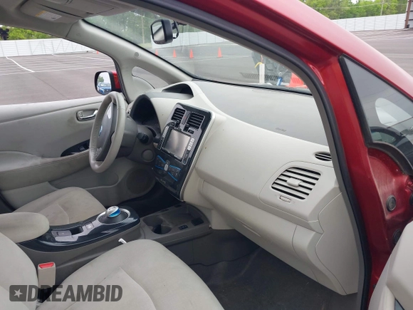 2012 Nissan LEAF SL with VIN JN1AZ0CP5CT022293, listed as a IAAI auction lot 42074728 with 56,761 mi miles. Bid and sale history available at carsss.com. Image 5.
