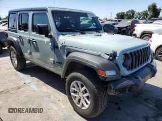 2023 Jeep Wrangler Sport S with VIN 1C4HJXDG5PW623797, listed as a Copart auction lot 66359625 with 16,518 mi miles and Salvage title. Bid and sale history available at DreamBid. Image 4.