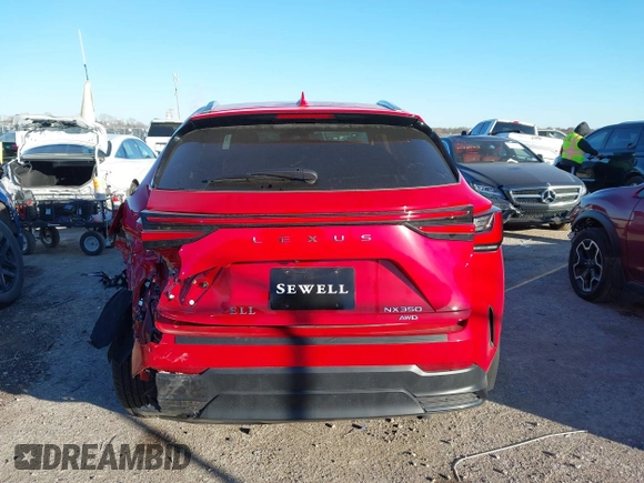 2025 Lexus NX 350 Luxury with VIN 2T2HGCEZ4SC065851, listed as a IAAI auction lot 41063792 with 1,061 mi miles and . Bid and sale history available at DreamBid. Image 16.