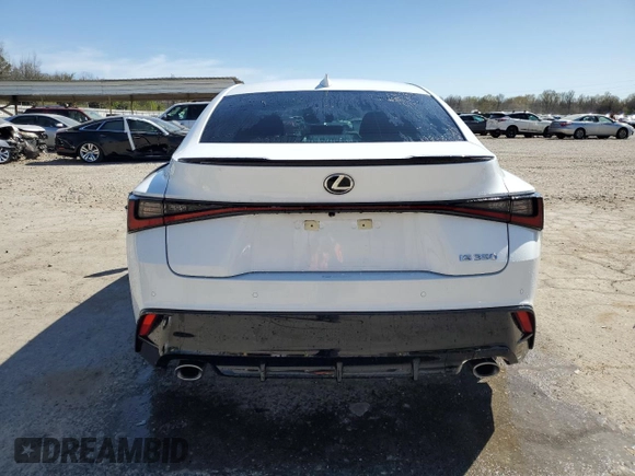 2024 Lexus IS with VIN JTHGZ1B26R5076877, listed as a Copart auction lot 50035165 with 17,527 mi miles and Salvage Title. Bid and sale history available at carsss.com. Image 6.
