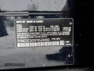 2023 BMW XM z VIN 5YM23CS05P9S28460, wystawiony jako Copart lot #41641905 z przebiegiem 9700 mil mil oraz Szkody całkowita. Historia ofert i sprzedaży dostępna na DreamBid. Obrazek 15.