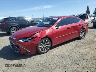 2019 Lexus ES with VIN JTHBZ1B18K2004510, listed as a Copart auction lot 52019105 with 97,090 mi miles and Salvage Title. Bid and sale history available at carsss.com. Image 1.