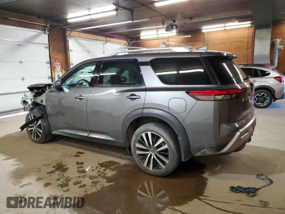 2023 Nissan Pathfinder Platinum с VIN 5N1DR3DK6PC228996, выставлен на аукционе Copart как лот 58937335 с пробегом 24 356 миль миль и Списание • Salvage title. История ставок и продаж доступна на DreamBid. Изображение 2.